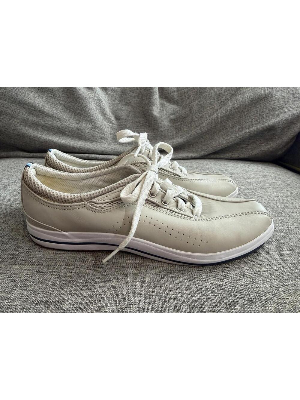 Keds Spirit Leather Oxford Sneakers Womens 8.5 Cream Off White Lace Up